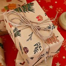 Set Of 10 Sheets Of Christmas Wrapping Paper , Suitable For New Year'S Eve Presents, Christmas Gifts,Birthday Gifts, Gift Boxes, And Packaging For Flowers And Apples.(5/10 Sheets)