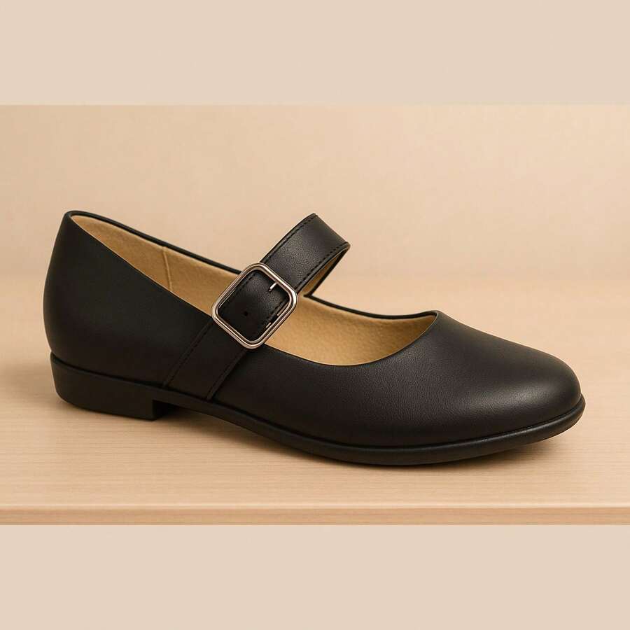 Zapato Escolar Para Niña Lila Lombardo. - Negro - Ver 1