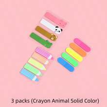 3/1pc Vintage European Style Cute Cartoon Head PET Sticky Notes, Suitable For Student Messages, Office Marking, Teachers, Reusable, Back To School Essential