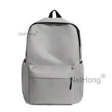 NetHong New Simple Large Capacity Backpack Outdoor Travel School Bag Laptop Backpack UK - Grey - View 5
