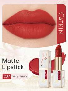CATKIN Dreamy World Carved Love Poetry Lipstick, Waterproof Long-Lasting Satin Moisturizing Smooth Lipstick, 3.6g, C07 Fairy Makeup - C07 Fairy Finery - View 2