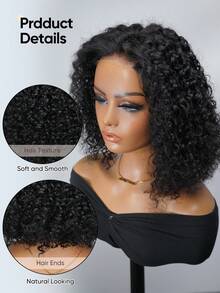 Jessie's Wig 无胶预剪蕾丝假发 即戴即用 螺旋卷 4x4 预剪蕾丝假发 短波波头 100% 真人发 - SNatural - 查看 4