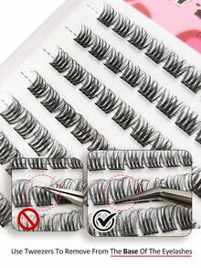 Rikuaild 120 Pcs D Curl DIY Eyelashes - Selected 0.03mm PBT Material Really Fluffy Soft Clusters Lash, Ultra-Light & Wispy Fake Eyelashes Makeup Natural Look Individual Lashes