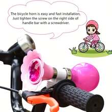 Modern Pink PVC Bicycle Horn With Bell, Durable, Lightweight, Easy To Install, Suitable For Mountain Bikes And Road Bikes, Air Horn, Bicycle Accessories