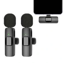 Wireless Lavalier Microphone For IOS Type-C And Android Cameras, Plug And Play, Professional Noise Cancelling Clip-On Microphone For Creators And Interviews (50mAh Rechargeable Battery) - Black - View 14