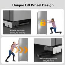 2 Đế di động có thể điều chỉnh cho máy giặt - Xe đẩy đồ đạc có bánh xe có thể khóa, lý tưởng cho tủ lạnh và nhiều hơn nữa | Xe đẩy di động giúp dễ dàng di chuyển thiết bị Chân đế bằng thép không gỉ - Chống rung có thể điều chỉnh cho máy giặt, tủ lạnh và máy giặt, chống gỉ - Nhiều màu - Xem 8