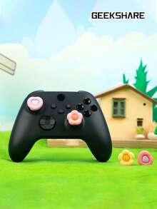 GeekShare 4pcs/Set Heart & Flower Pattern Thumb Grip Caps Compatible With Switch/Oled/Switch Lite, Game Console Controller Accessory - Multicolor - View 11