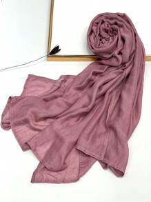 1 szt. Prosta, jednokolorowa, miękka i przyjazna dla skóry chusta na głowę, oddychająca, do codziennego noszenia, elegancka chusta na głowę do sukienki