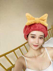 1 件装干发帽，珊瑚绒吸水干发毛巾女士沐浴淋浴头巾，湿发速干发帽，粉色干发帽 - 超强吸水速干毛巾头巾，带木质纽扣，成人适用，超强吸水头巾，长发速干毛巾女士浴帽，帽子，浴帽，理发店美发产品及美容旅行必备配件 - 彩色 - 查看 15