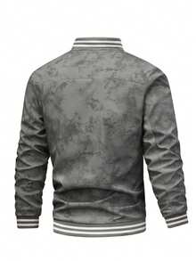 男士秋冬户外运动夹克，时尚休闲百搭外套，适合通勤、约会、钓鱼、骑行、徒步旅行 - 軍綠色 - 查看 2