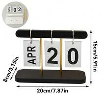 1 szt. skandynawski minimalistyczny kreatywny kalendarz z klapką, dekoracja biurka, dekoracyjny kalendarz biurkowy, trwały materiał plastikowy, dekoracja do salonu, stołu jadalnego, stolika kawowego, biurka | Artykuły szkolne | Akcesoria na biurko