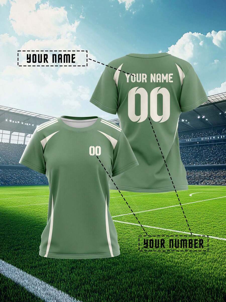 2025 Customized Sports Jersey, Summer Outdoor Sports Singlet Short Sleeve, Women's Sports Team Club Training Jersey Top With Front & Back Personalized Name & Number, Breathable Quick-Dry Casual Everyday Wear, Party Outfit