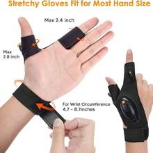 Multipurpose Rechargeable LED Flashlight Glove - Black - View 3