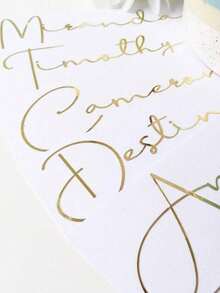 Personalized Custom Name Tag Stickers, Vinyl Decal Stickers, Name Stickers, Date Stickers, DIY Gifts, Handmade, Handwriting, Wedding Stickers, Gift Stickers. Customizable Holographic Name Stickers For Glass, Cups, Rolls, Balloons