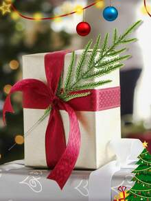 30/10/5 件人造松针树枝 DIY 礼品装饰绿植松针，假绿叶松针适用于 DIY 花环圣诞装饰和家庭花园装饰 - 綠色 - 查看 8