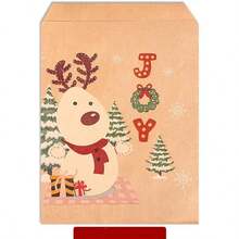 10pcs Christmas Candy Paper Bags, Christmas Tree & Santa Claus Kraft Paper Bags, Holiday Party Snack Gift Packaging Bags Christmas Christmas Decorations Christmas Pajamas Christmas Gifts Christmas Decor