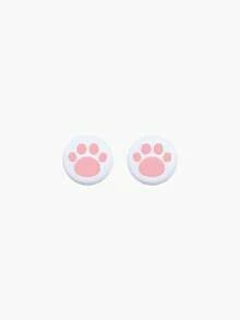 2pcs Cat Paw Joystick Caps, Silicone Joystick Thumb Grip Caps, Mushroom Head Joystick Caps, Enhance User Experience - Multicolor - View 11