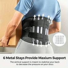 1pc Double Back Waist Support Orthopedic Tight Decompression Waist Trainer!Back Support Belt For Men And Women - Breathable Waist Lumbar Support Lower Back Brace,Breathable Spandex Body Shaper With Lumbar Support, Hand-Washable, For Workout & Fitness Performance