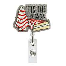 1pc Christmas Fun Badge Scroll, ID Card Name Badge Clip, Christmas Fun Design, Suitable For Doctors, Nurses, Office Workers, Gatherings, Essential Items For Returning To School, Christmas Badges Home Decor Christmas Decorations Room Decor