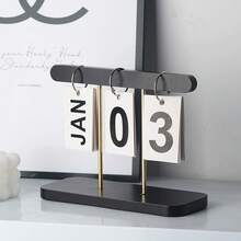 1 szt. skandynawski minimalistyczny kreatywny kalendarz z klapką, dekoracja biurka, dekoracyjny kalendarz biurkowy, trwały materiał plastikowy, dekoracja do salonu, stołu jadalnego, stolika kawowego, biurka | Artykuły szkolne | Akcesoria na biurko