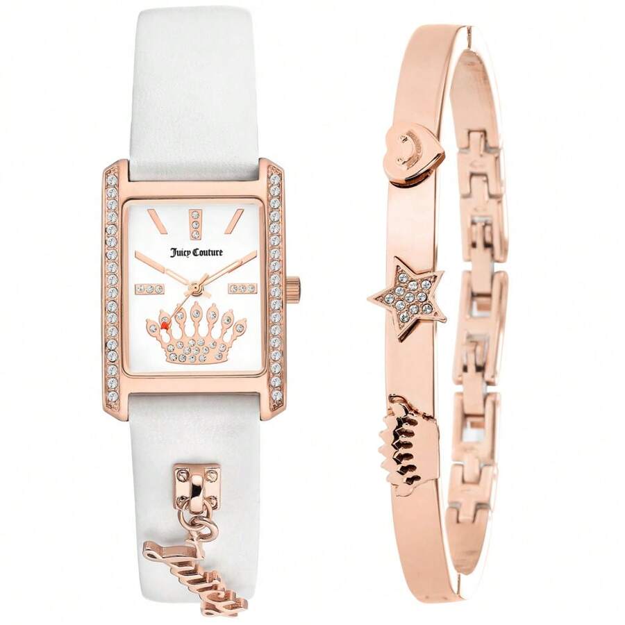 Juicy Couture Women Dress Watch Fashion Analogue Quartz Watch With Gold-tone Bangle Bracelet 1030RGST - 彩色 - 查看 1