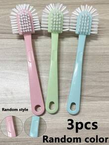 1/2/3pcs 5-Sided Soft Bristle Shoe Brush, Shoe Cleaning Tool, Versatile For Shoes, Clothes, Household Use