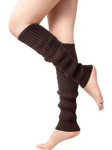 1双纯色针织腿套，简约时尚休闲风，适合秋冬季日常保暖，超过10种颜色可选，Y2K风格，舒适保暖 - 彩色 - 查看 16