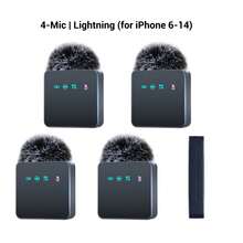 HITOZON 适用于智能手机的专业无线领夹式麦克风，即插即用无线麦克风，带 4 个配件，领夹式麦克风用于视频录制、教学、采访、播客、会议、视频博客、录音、直播 - 黑色 - 查看 12