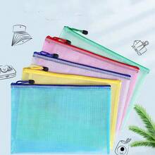 Bolsos com zíper para classificação e armazenamento - Perfeito para ponto cruz, jogos de quebra-cabeça, viagens, escola, jogos de tabuleiro e material de escritório - Tamanho carta A4 (a cor é aleatória)