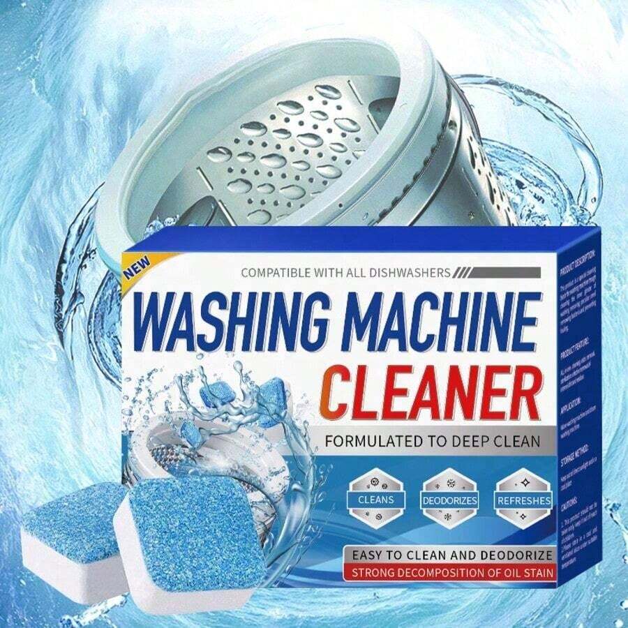 Washing Cleaner Descaler 12 Pack - Deep Cleaning Tablets HE Front Loader & Top Load Washer, Septic  -Friendly Deodorizer, Clean Inside Drum And Laundry Tub Seal - 12 Month Supply  Multifunction Strong Deodorization - 彩色 - 查看 1