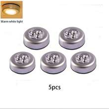 إضاءة خزانة بتقنية LED، مفتاح لمس، تعمل ببطارية AAA، سهلة التركيب، إضاءة ليلية محمولة وصغيرة الحجم مناسبة للسلالم والممرات والخزائن والخزانات والمطابخ والجدران والغرف والحمامات والسفر والتخييم وغيرها - فضي - مشاهدة 12