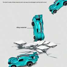 1PC，亚克力展示柜，8槽风火轮展示柜，小型玩具车收纳盒，办公室停车收纳盒，用于家居装饰