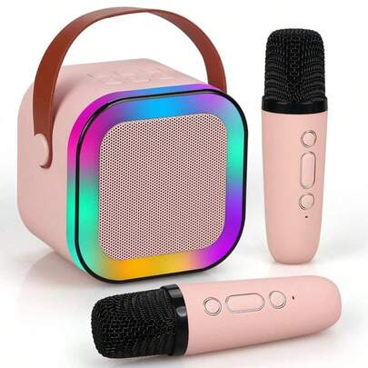 K12 Caixa De Som Com Microfones Bluetooth Karaokê Brincadeiras em Família Alto-falante com microfone