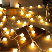 1pc, 1.5m/10 LED Lights, 3 Meters/20 LED Lights, 6m/40 LED Lights, 10m/80 LED Lights String, Suitable For Bedroom, Tent, Wedding Party, Christmas, Balcony, Valentine's Day Decoration. - Multicolor - View 4