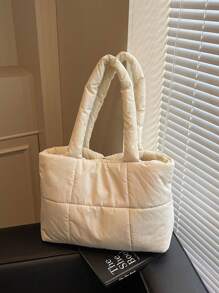 New Korean Style Rhombus Puff Shoulder Bag Tote Bag Large Capacity Handbag Niche Fashion Commuter - Multicolor - View 4