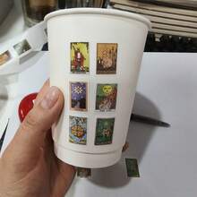 500张/卷 卡通塔罗牌贴纸（1英寸标签/每卷10种图案）卡通美学贴纸卷 自粘封口 剪贴簿卡片 信封 手工制作、杯子、计划本、礼品、派对用品 - 彩色 - 查看 5