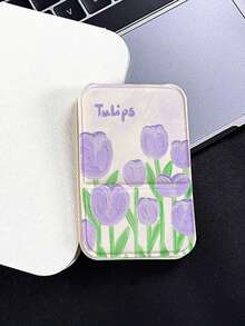 1/2pcs Tulip Folding Makeup Mirror, Adjustable Mini Desktop Mirror, Ins Style Tulip Flower Handheld Mirror, Pocket Mirror, Travel Portable Mirror, Birthday/Holiday Gift For Female Friends,Giveaways,Travel,Cheap Stuff,Travel Essential - Multicolor - View 9