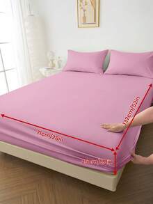 1 bộ ga trải giường cotton 100%, màu trơn, chất liệu dệt may gia đình thoải mái, mềm mại và thân thiện với da, thoáng khí, chống xù lông, phù hợp cho mọi mùa, vừa với giường đơn, đôi, cỡ Queen, cỡ King, có tác dụng bảo vệ nệm, có thể giặt máy, tái sử dụng, thích hợp trang trí phòng ngủ. - Nhiều màu - Xem 48