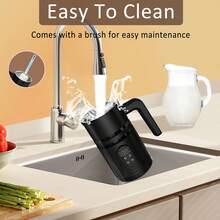 Electric Milk Frother, Magnetic Rotation Milk Frother And Steamer, Milk Warmer And Heater, Hot And Cold Milk Foam, Hot Milk, Chocolate Milk, Coffee Frother, Milk Foam For Macchiato, Latte, Cappuccino - 查看 3