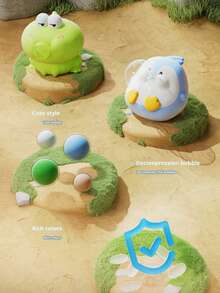 أداة إبداعية للتخفيف من التوتر مع لعبة إطلاق بطيئة الارتداد، لعبة إرخاء الضغط والنفخ الفقاعي، ديكور مكتبي، هواية جمع، هدية حيوانات (ضفدع، قوقعة، بطريق، خروف)، ألعاب تعليمية مبكرة للأطفال، ألعاب تخفيف الضغط (بعض التصاميم اللونية عشوائية) - متعدد الألوان - مشاهدة 5