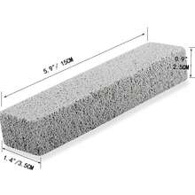 17件套浮石马桶刷套装（带手柄）——浴室清洁石，用于去除马桶、瓷砖、水槽和浴缸上的水垢、锈渍和污垢。带人体工学手柄和浮石的浴室清洁工具。浴室和马桶清洁刷。 - 彩色 - 查看 8