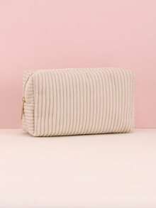 1 Pc Custom Heat Transfer Corduroy Pencil Case, With Customizable Text, An Essential Stationery Organizer, Makeup Bag, Toiletry Bag, And Travel Essential. Large Capacity, Suitable For School And Office Use. A Creative Gift, Perfect For Thanksgiving, Birthdays, And Back-To-School Seasons.