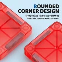 迷你磁性积木带铁盒，26/56 件旅行装磁铁积木玩具套装，便携式积木玩具，益智学习感官玩具，适合 3 岁以上男孩女孩生日礼物 - 彩色 - 查看 7