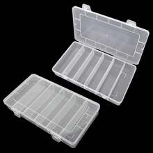 1/2/4 Pcs 6 Grids Tackle Box Organizer, Plastic Organizer Box, Compartment Storage Box, Small Items And Craft Organizer For Lure Bait Hooks Storage Screws Nail Pins