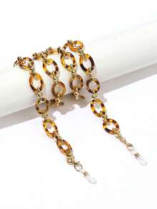 1 pièce Chaîne de lunettes en acrylique fait main pour femmes, chaîne de lunettes de soleil essentielle pour les voyages, accessoires de lunettes, chaîne de lunettes pour utilisation à la plage, chaîne anti-perte de lunettes - Multicolore - Voir 18