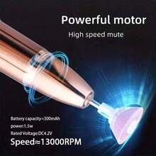 Professional Nail Drill Kit, USB Rechargeable Nail File Drill, 300mAh Lithium Battery High Capacity, Manicure & Pedicure Set, Home And Salon Nail File Kit, Nail Buffer Grinding Polishing Tools