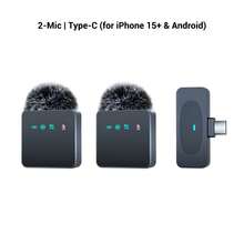 HITOZON 适用于智能手机的专业无线领夹式麦克风，即插即用无线麦克风，带 4 个配件，领夹式麦克风用于视频录制、教学、采访、播客、会议、视频博客、录音、直播 - 黑色 - 查看 11