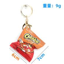 Creative Realistic Potato Chip Snack Bag Keychain Pendant Bag Accessories Lanyards With Id Holder Car Accessories Bag Charms