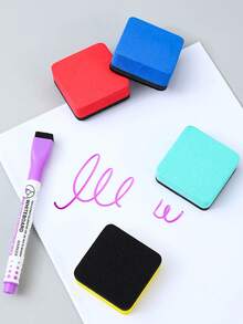 4pcs Random Color Magnetic Whiteboard Erasers, For Cleaning Magnetic Soft Whiteboards, Glass Whiteboards And Dry Erase Boards - Multicolor - View 7