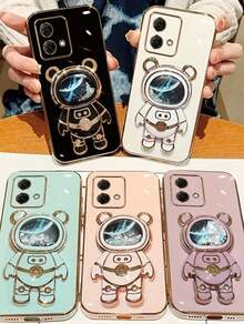 City Capas – Luxury Case With Glitter Astronaut Stand For Motorcycle, Cute And Functional - Blue - View 3